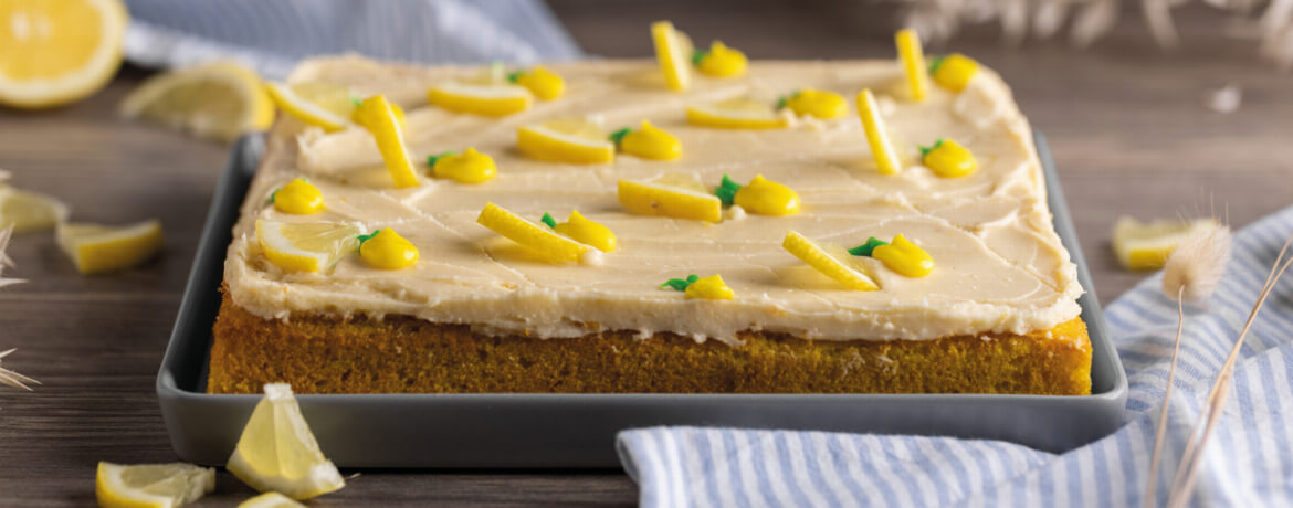 Zitronenkuchen mit Frischkäsefrosting für 25 Personen von lidl-kochen.de