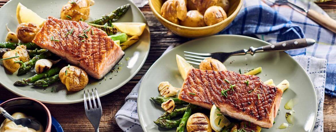 Lachsfilet mit gegrilltem Spargel und Aioli Rezept LIDL Kochen