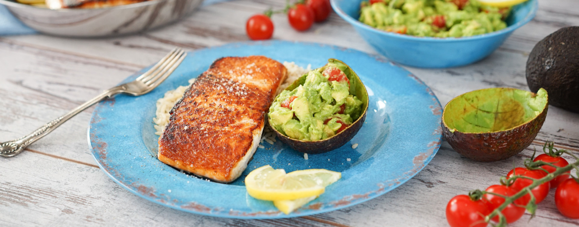 Lachs mit Avocadosalsa und Basmatireis für 4 Personen von lidl-kochen.de