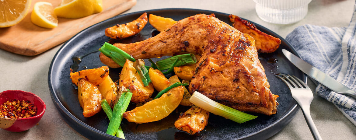 Zitronenhähnchen mit Rosmarinkartoffeln für 4 Personen von lidl-kochen.de