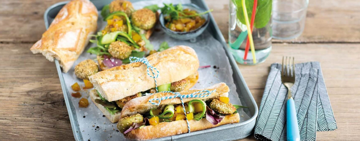 Sandwich mit Petersilien-Falafel und Mango Chutney für 4 Personen von lidl-kochen.de