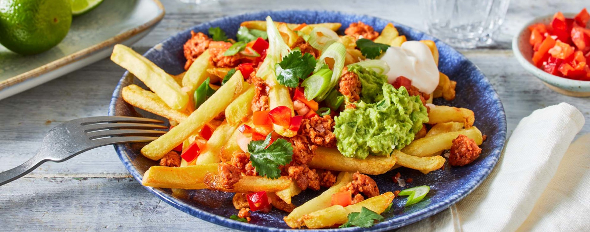 Vegane Loaded Fries mit Hack, Guacamole und Salsa für 4 Personen von lidl-kochen.de