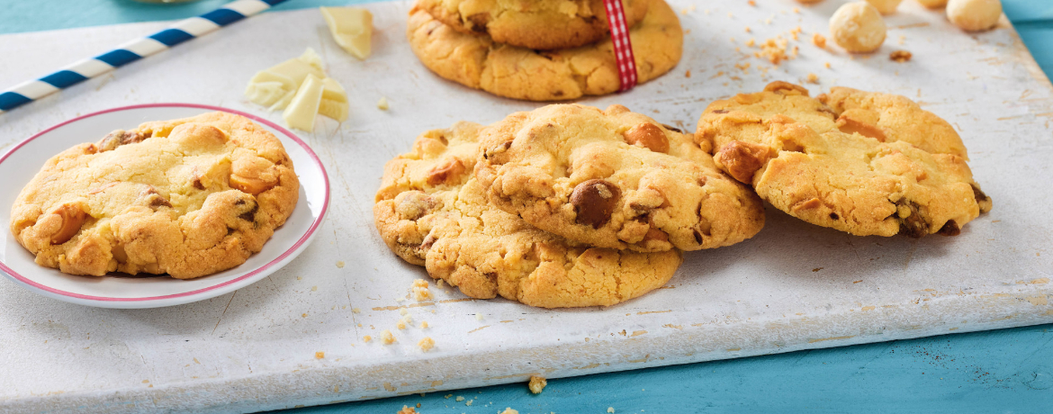 Macadamia-Cookies mit weißer Schokolade für 10 Personen von lidl-kochen.de