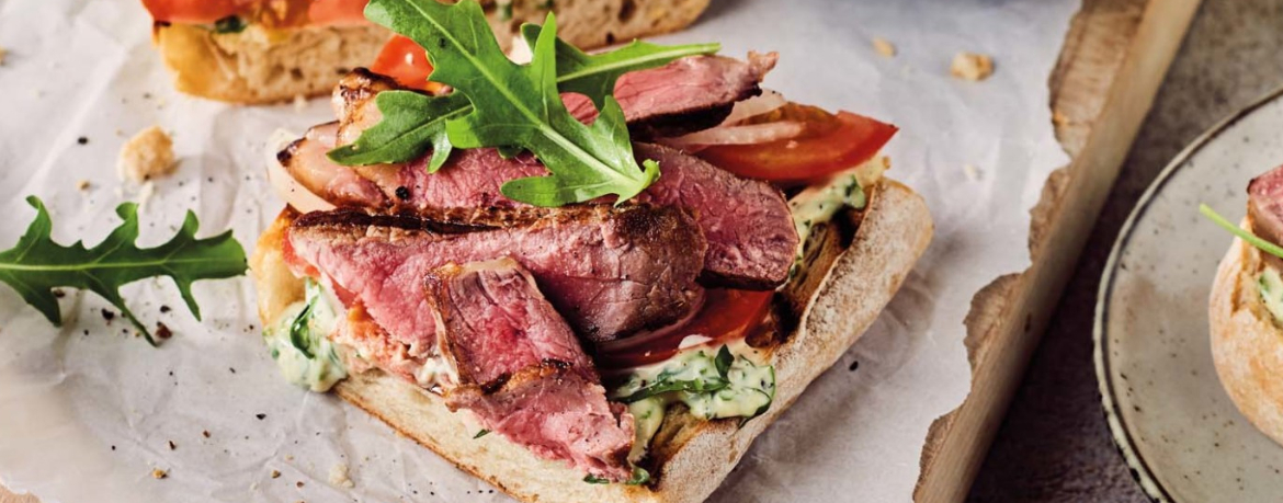 Steaksandwich mit Rucola-Mayonnaise für 4 Personen von lidl-kochen.de