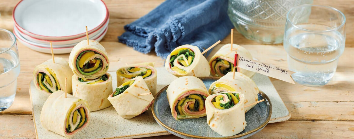 Schinken-Mango-Wraps mit Spinat für 4 Personen von lidl-kochen.de