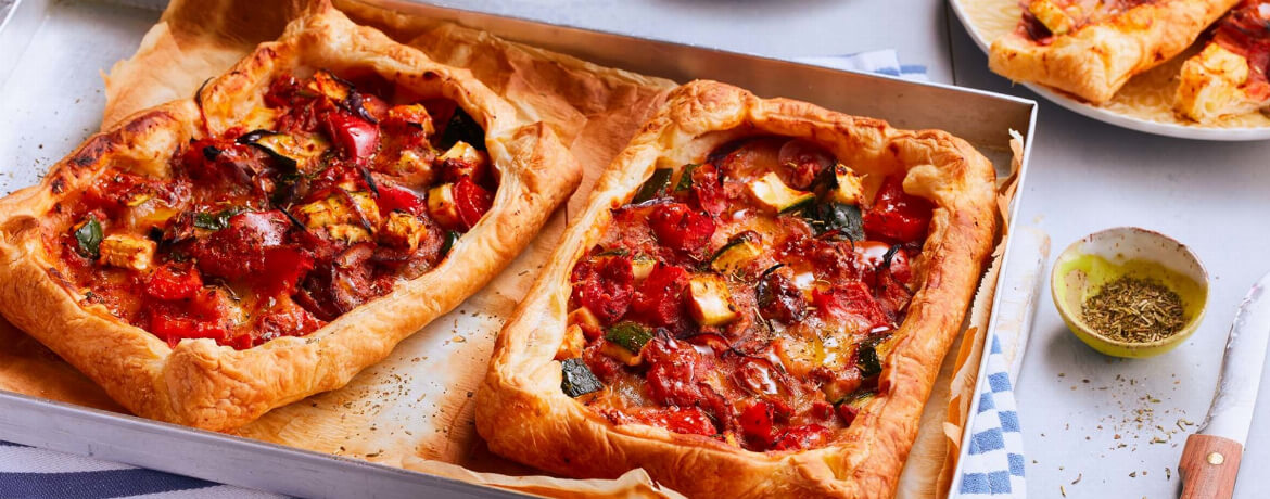 Blätterteigpizzen mit Grillgemüse für 4 Personen von lidl-kochen.de