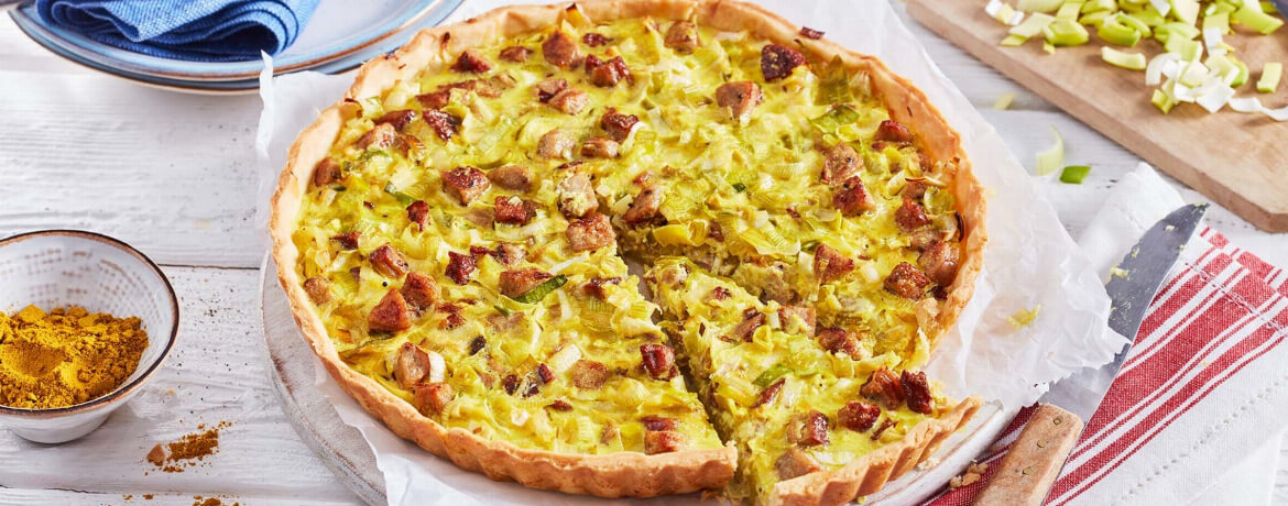 Porreetarte mit Grillwurst-image