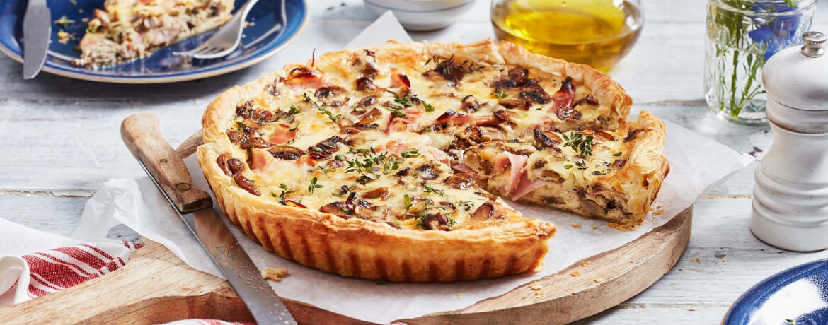 Schinken-Pilz-Quiche für 8 Personen von lidl-kochen.de
