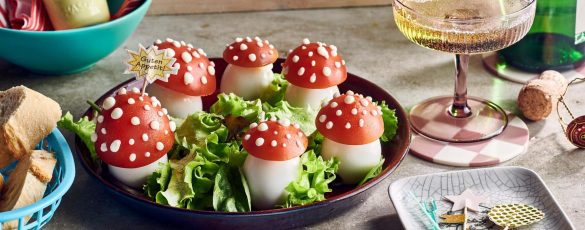 Eier-Tomaten-Fliegenpilze - Rezept | LIDL Kochen