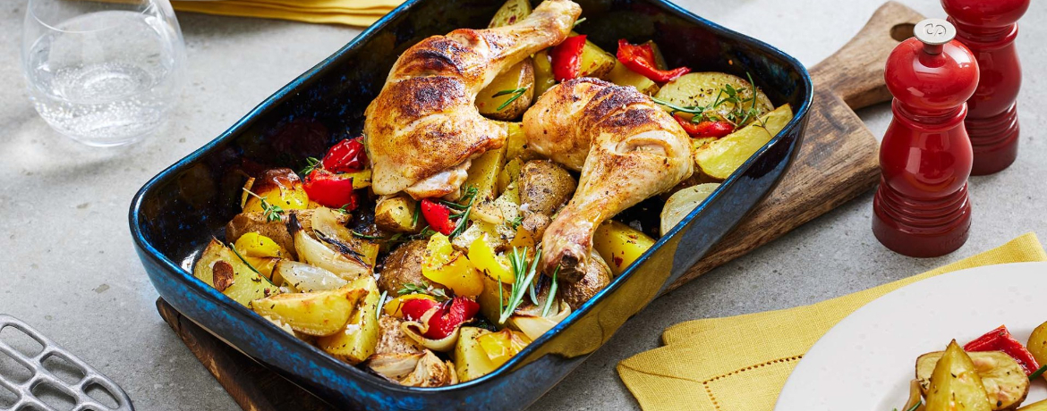 Hähnchenschenkel mit Ofen-Gemüse - Rezept | LIDL Kochen