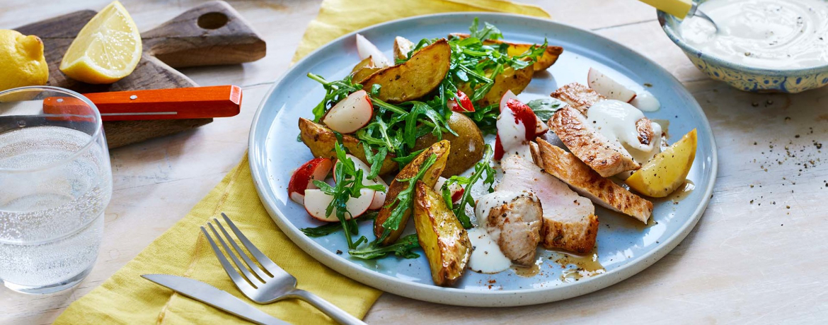 Putenbrust mit lauwarmem Kartoffel-Rucola-Salat für 4 Personen von lidl-kochen.de