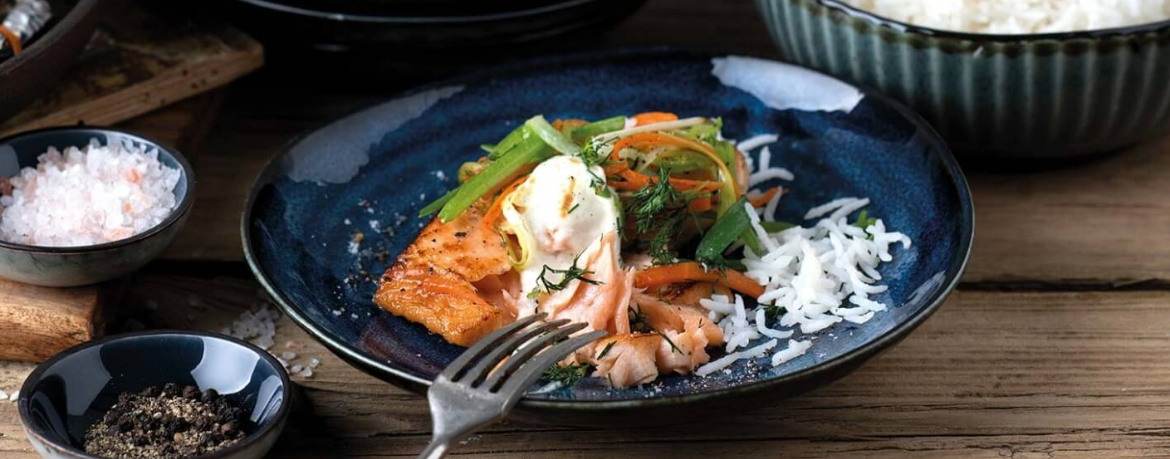 Lachs mit Karotten-Sellerie-Gemüse für 4 Personen von lidl-kochen.de