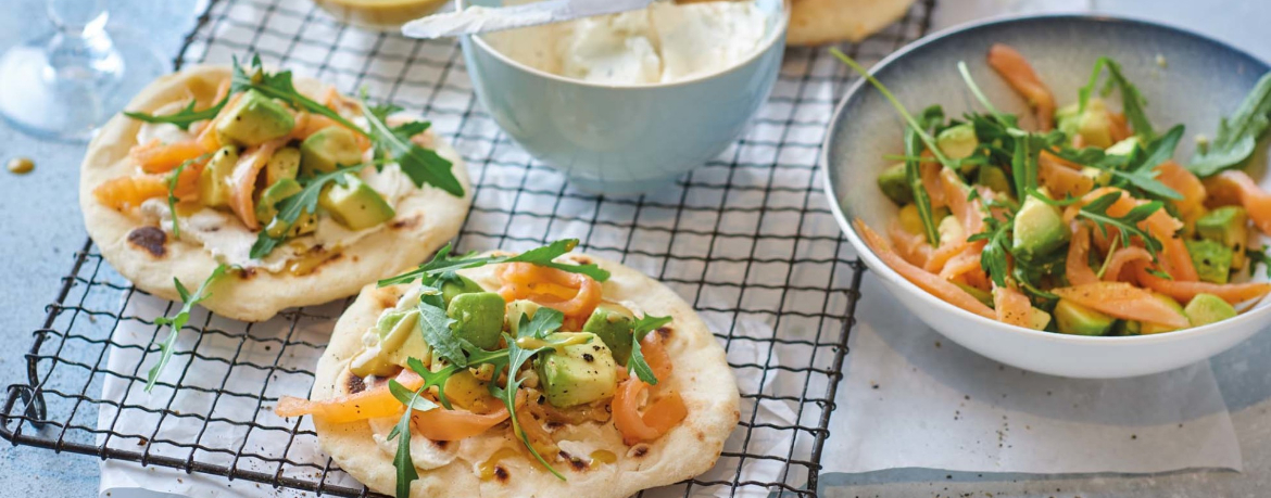 Flat Breads mit Lachs und Avocado für 4 Personen von lidl-kochen.de