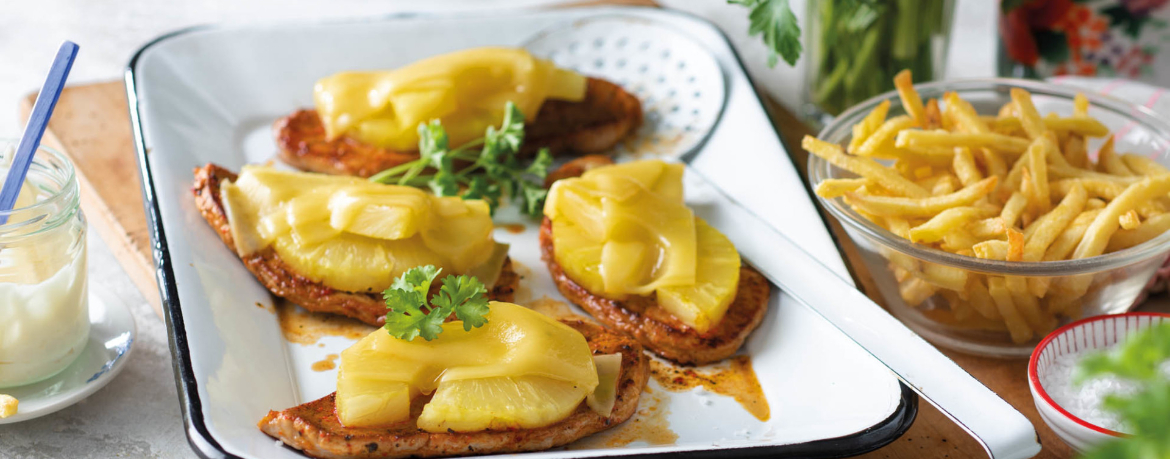 Schnitzel Hawaii mit Ananas für 4 Personen von lidl-kochen.de