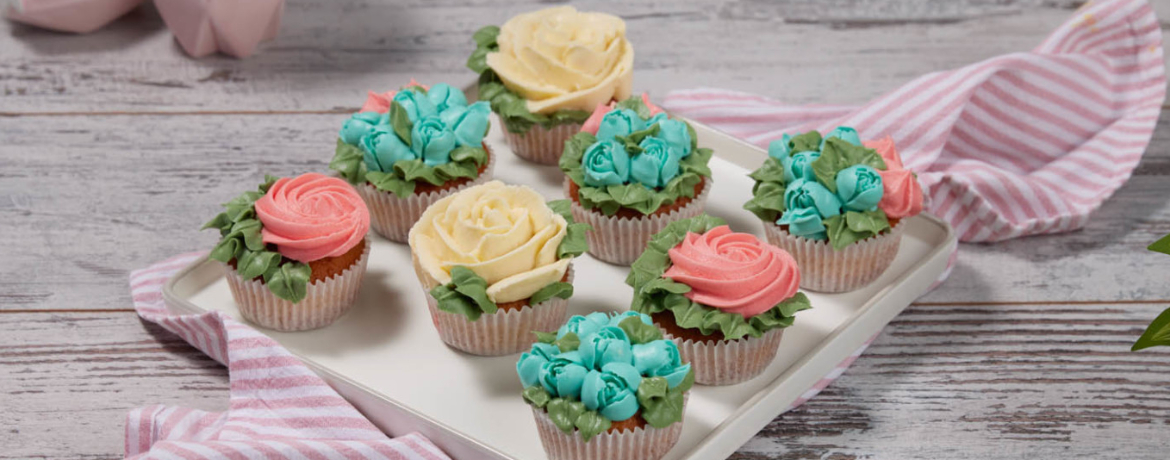 Blumen-Cupcakes zum Muttertag für 12 Personen von lidl-kochen.de
