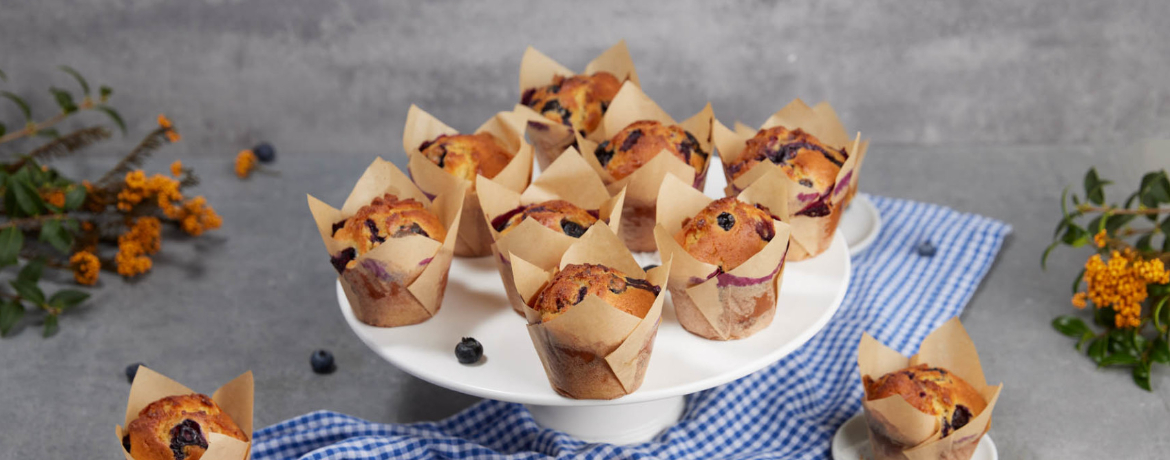 Heidelbeer XXL Muffins mit weißer Schokolade für 12 Personen von lidl-kochen.de