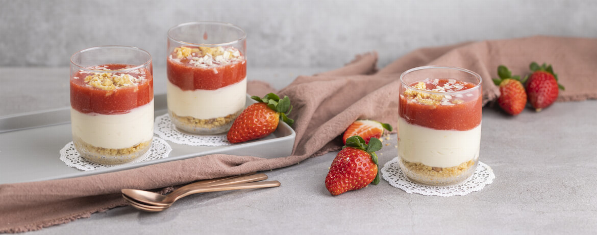 No Bake Erdbeer Cheesecake im Glas für 5 Personen von lidl-kochen.de