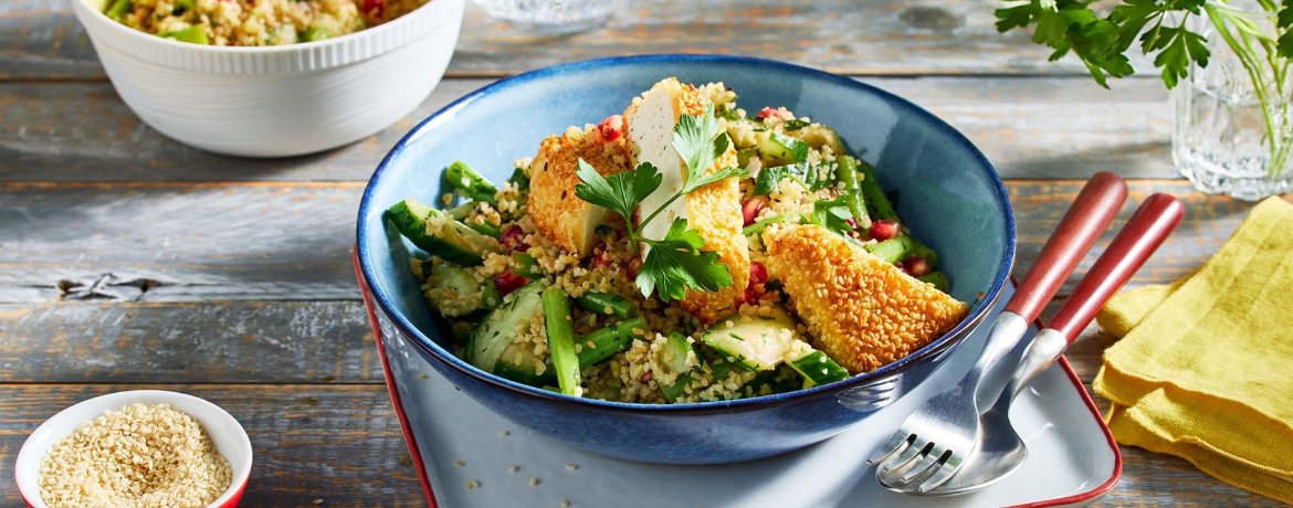 Fetakäse in Sesamkruste mit Bulgursalat und Granatapfel für 4 Personen von lidl-kochen.de