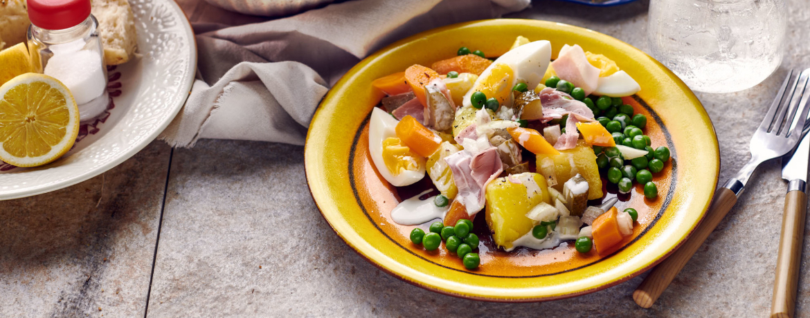 Karotten-Kartoffel-Salat mit Schinken für 4 Personen von lidl-kochen.de
