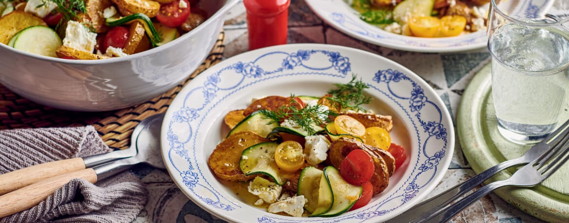 Röstkartoffel-Salat mit Tomaten und Feta für 4 Personen von lidl-kochen.de
