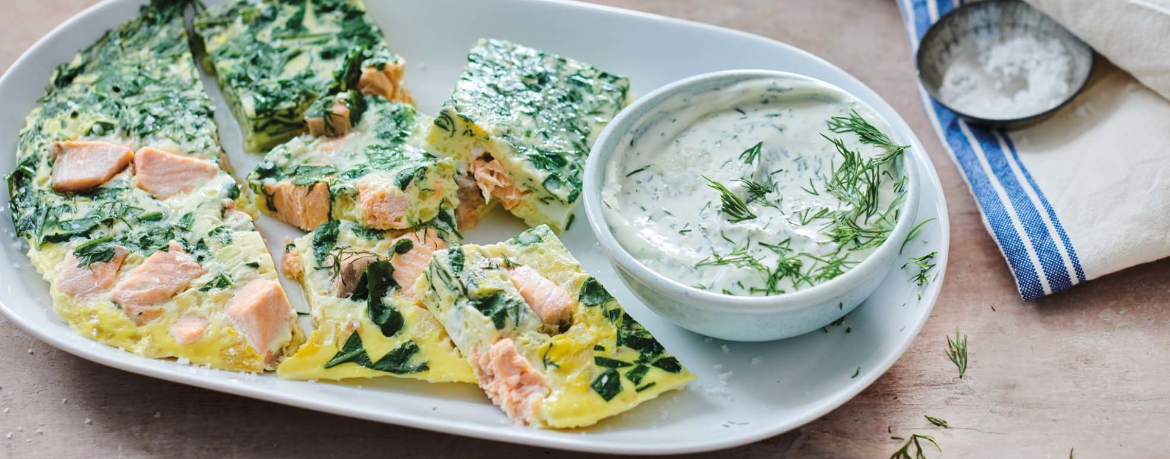 Lachs-Omelette mit Spinat und Kartoffeln für 4 Personen von lidl-kochen.de