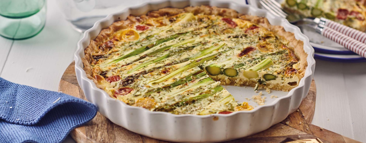 Bunte Quiche mit Spargel und Kräuterguss für 4 Personen von lidl-kochen.de