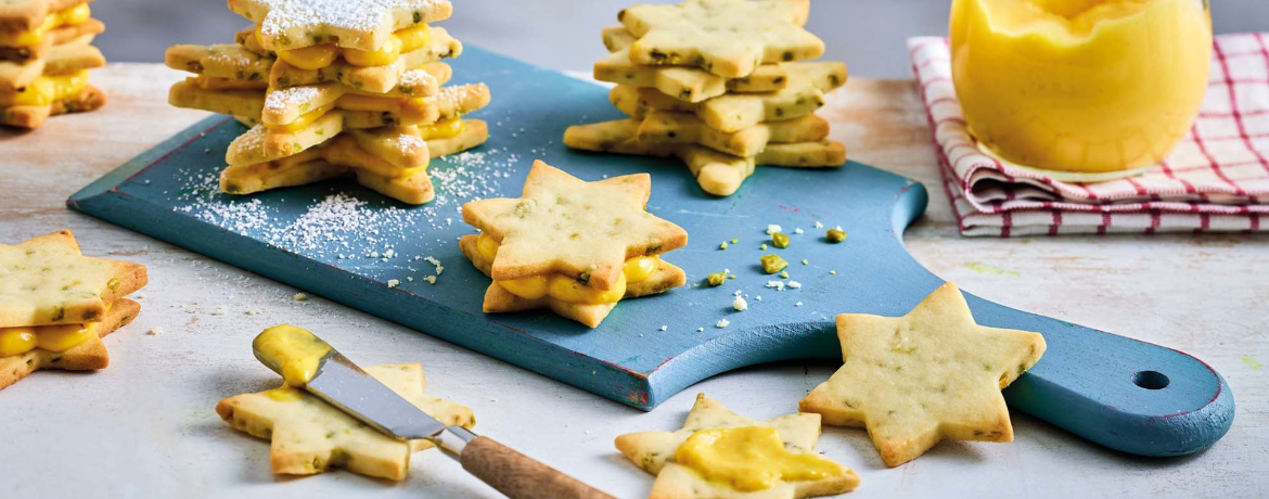 Pistaziensterne mit Lemon-Curd-Füllung für 12 Personen von lidl-kochen.de