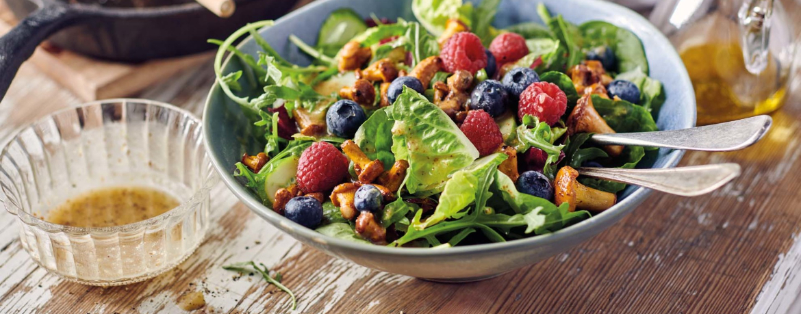 Bunter Salat mit gebratenen Pfifferlingen für 4 Personen von lidl-kochen.de