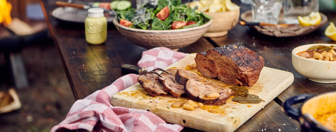 Im Schmortopf gegarter Schweinebraten für 4 Personen von lidl-kochen.de