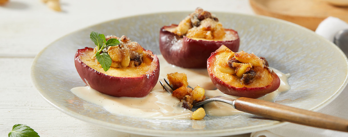 Veganer Zimt-Bratapfel mit Vanillesauce für 4 Personen von lidl-kochen.de