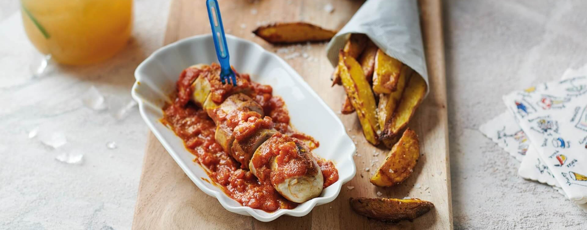 Grillwurst mit Currysauce und Wedges für 4 Personen von lidl-kochen.de