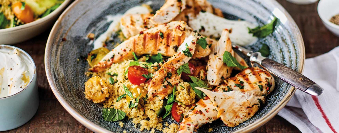 Grillhähnchen mit Couscous-Salat für 4 Personen von lidl-kochen.de