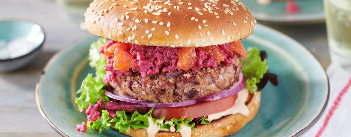 Roter Veggie-Burger für 4 Personen von lidl-kochen.de