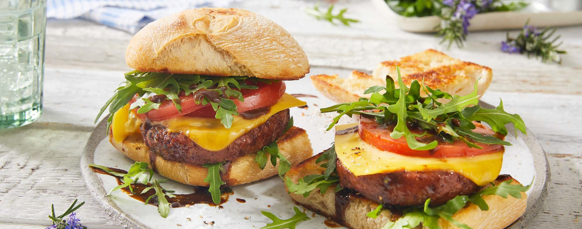 Veganer Burger „Italian“ mit Rucola für 4 Personen von lidl-kochen.de