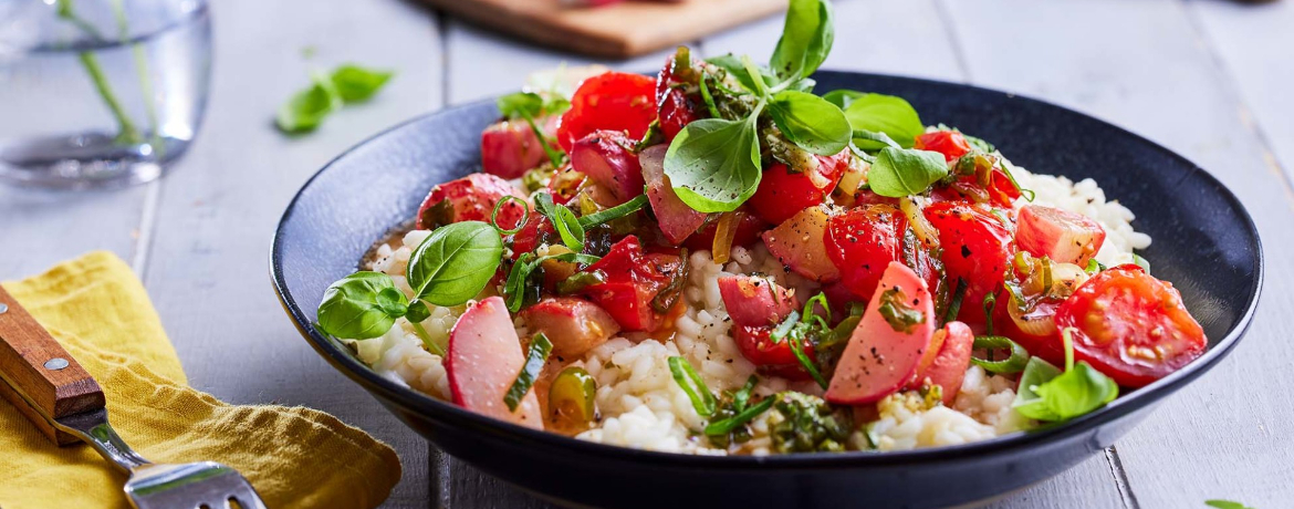 Risotto mit Honig-Radieschen und Basilikum-Gremolata für 4 Personen von lidl-kochen.de