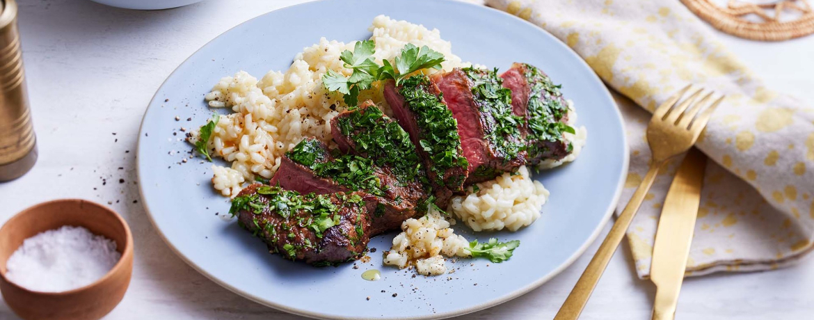 Rumpsteak mit Risotto und Romana für 4 Personen von lidl-kochen.de