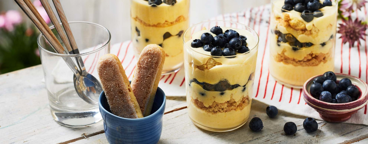 Mangoschichtdessert mit Blaubeeren für 4 Personen von lidl-kochen.de