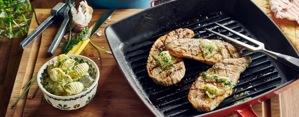 Schweineschnitzel mit Kräuterbutter für 4 Personen von lidl-kochen.de