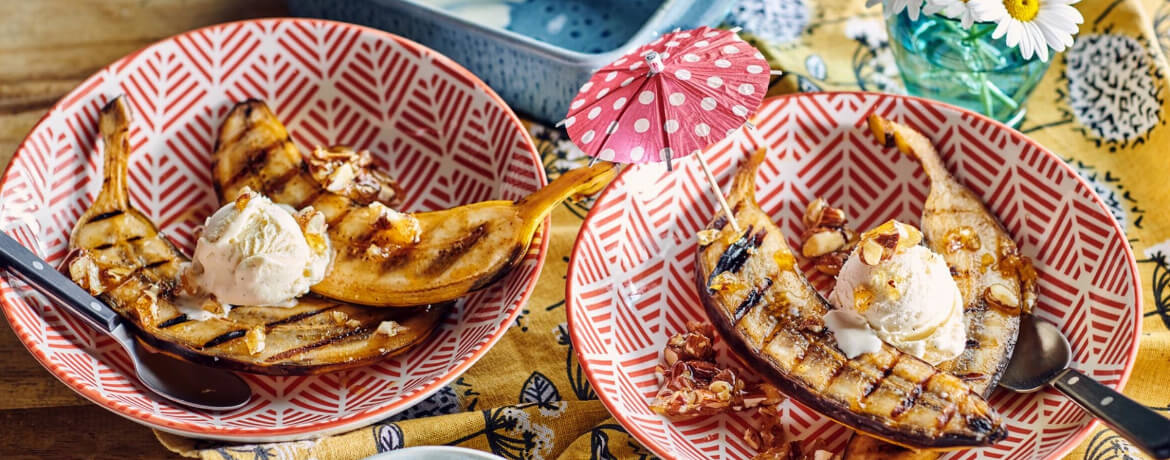 Gegrillter Banana Split mit Vanilleeis für 4 Personen von lidl-kochen.de