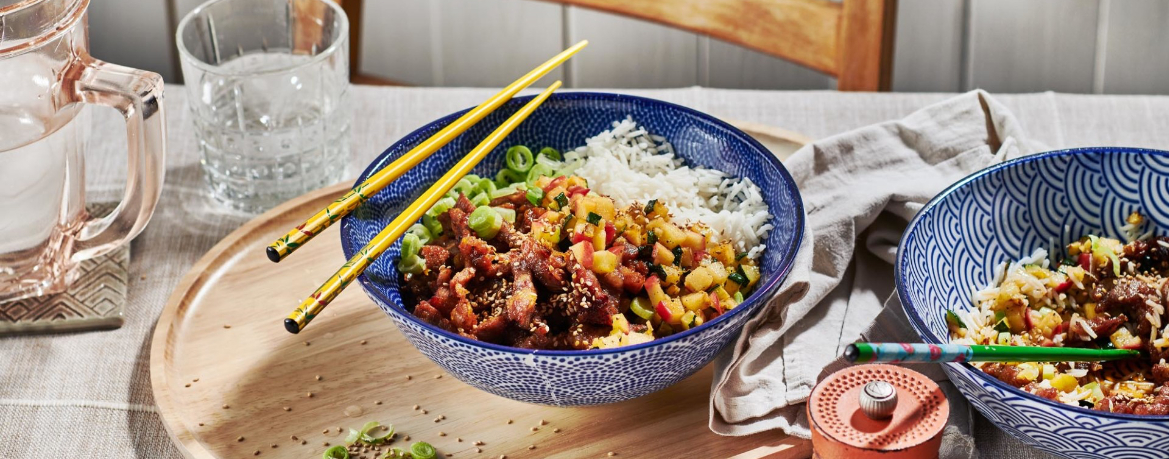 Bulgogi mit Zucchini-Apfel-Relish für 4 Personen von lidl-kochen.de