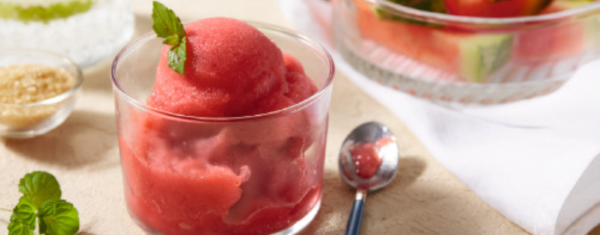 Wassermelonen-Sorbet mit Minznote für 4 Personen von lidl-kochen.de