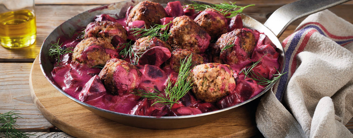 Hackbällchen mit Rote-Bete-Gemüse für 4 Personen von lidl-kochen.de