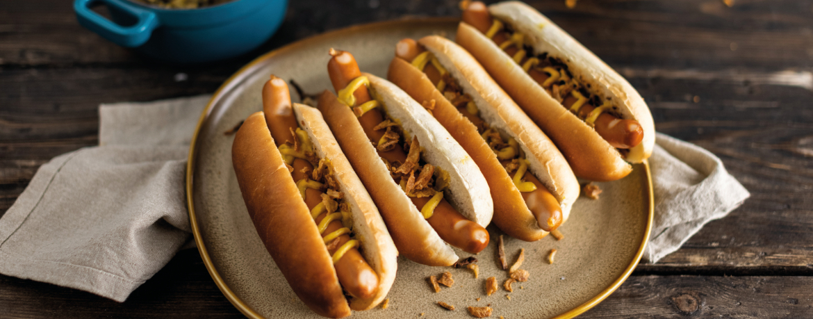 Selbstgemachte Hotdog-Brötchen mit Toppings für 8 Personen von lidl-kochen.de