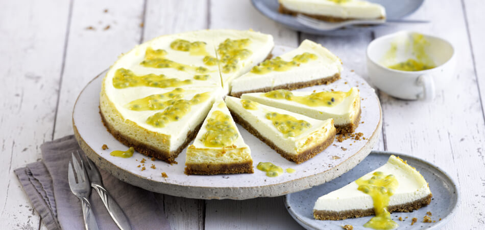 Pfirsich-Passionsfrucht-Cheesecake für 16 Personen von lidl-kochen.de