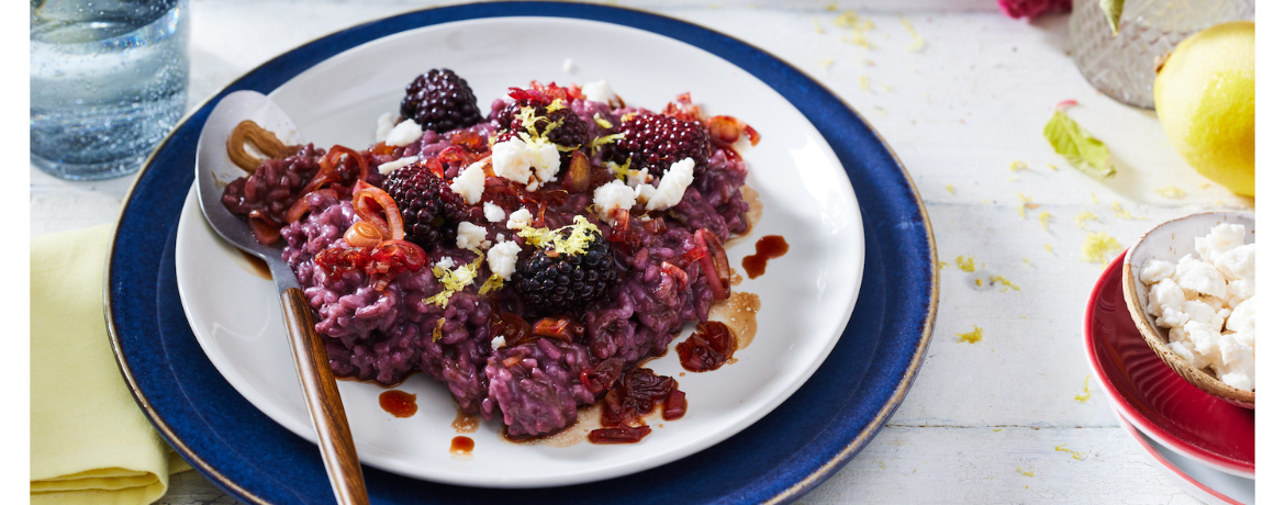 Veganes Rotwein-Risotto mit Brombeeren für 4 Personen von lidl-kochen.de