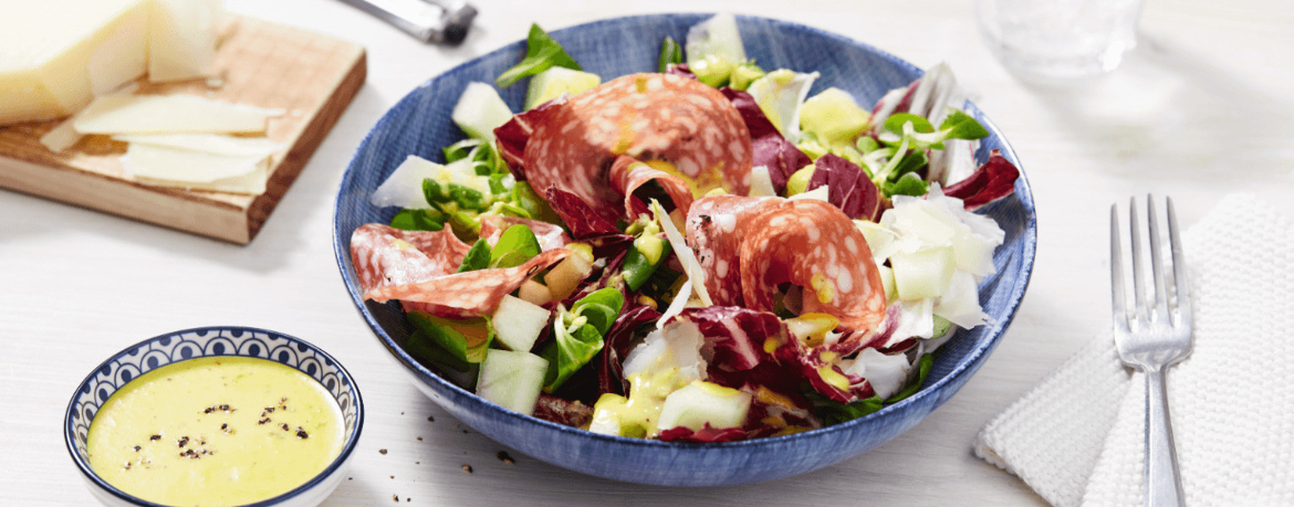 Mediterraner Salat mit Melonendressing für 4 Personen von lidl-kochen.de