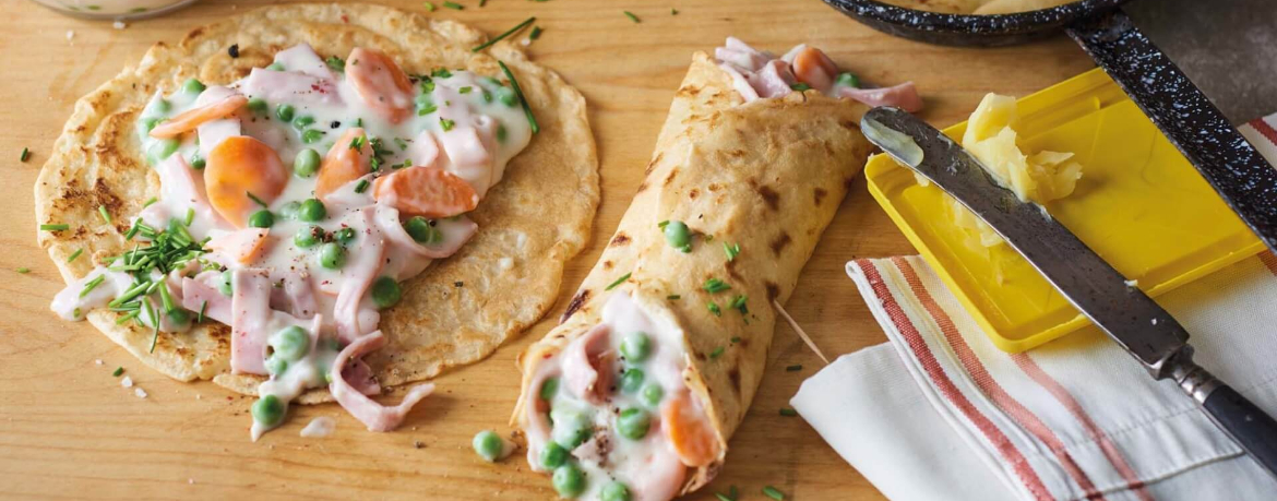 Crêpes mit Gemüse-Schinken-Füllung für 4 Personen von lidl-kochen.de