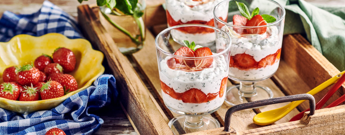 Erdbeeren mit Minz-Quarkcreme für 4 Personen von lidl-kochen.de