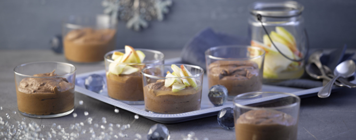 Zimt-Schoko-Mousse mit beschwipsten Birnensalat für 4 Personen von lidl-kochen.de