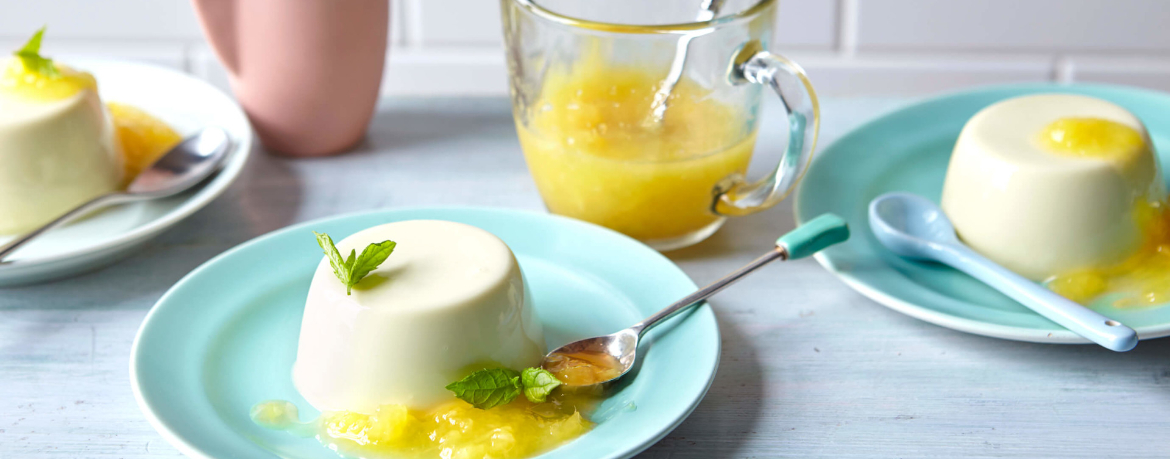 Minz Panna Cotta mit Ananassauce für 4 Personen von lidl-kochen.de